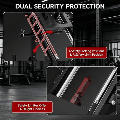45-Degree Leg Press Hack Squat Machine With Weight Storage (SAK18452)