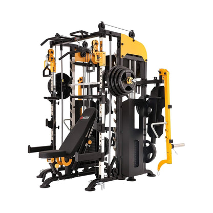 All-In-One Full-Body Smith Machine With Adjustable Lever Arms And Dual Weight Stacks (SAK21836)