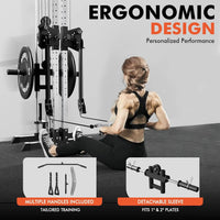 Cable Machine Home Gym, Wall Mounted Cable Machine with Dual Swivel Arms and 22 Adjustable Positions, All-In-One Cable Crossover Machine for Home Gym, Black — product view 12