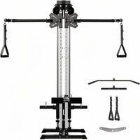 Cable Machine Home Gym, Wall Mounted Cable Machine with Dual Swivel Arms and 22 Adjustable Positions, All-In-One Cable Crossover Machine for Home Gym, Black