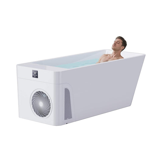 Smart 1-Piece Freestanding Full-Body All-In-One Cold Plunge Tub With Built-In Water Chiller (SAK56280)